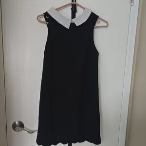 Monteau Black Dress with White Collar